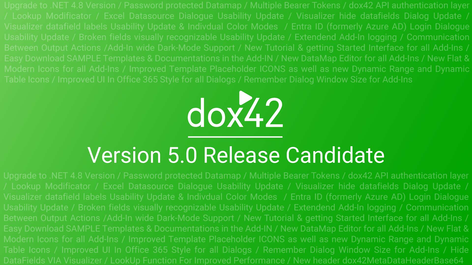 dox42 Version 5.0 als Release Candidate veröffentlicht!